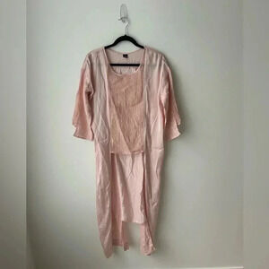 LS linen long asymmetrical light piece top  lagenlook